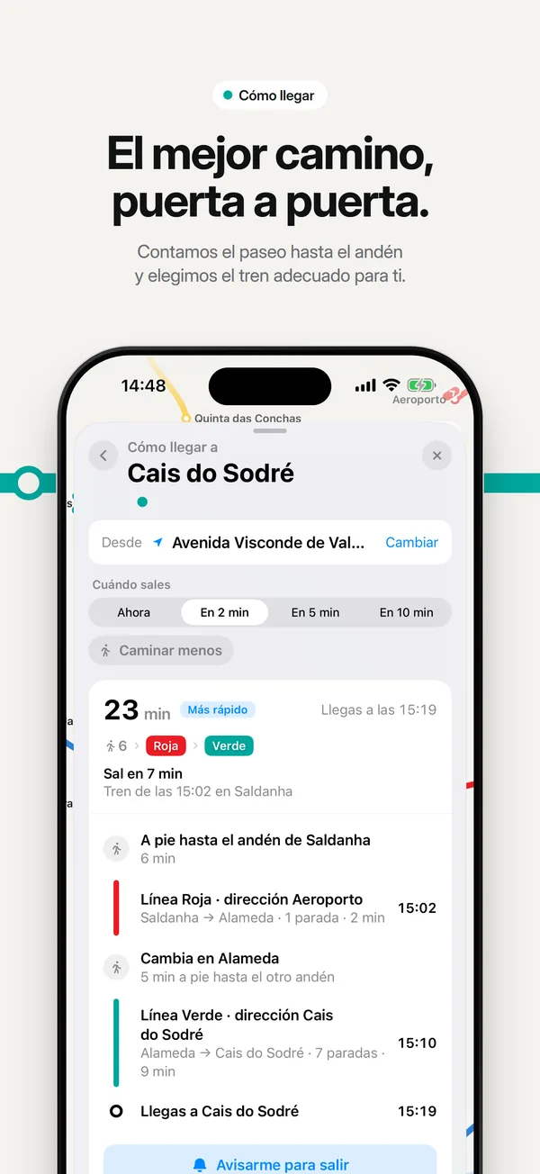 El mejor camino, puerta a puerta.
