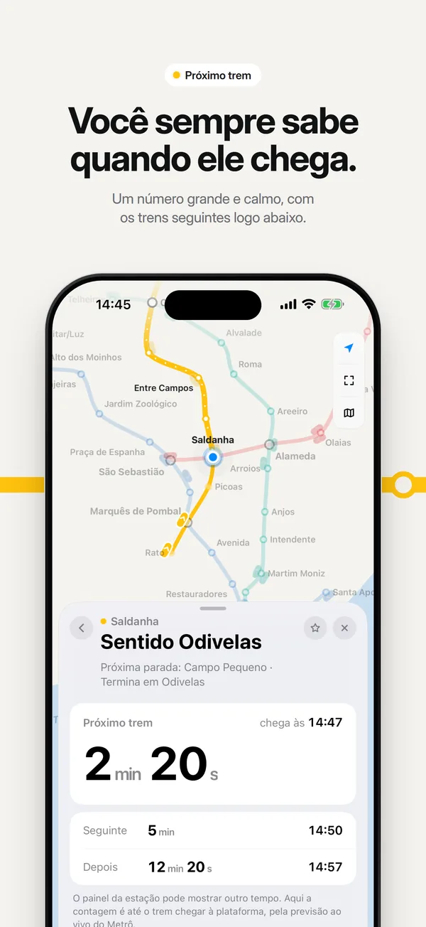 Você sempre sabe quando ele chega.