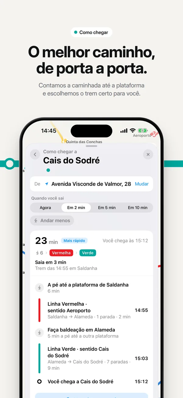 O melhor caminho, de porta a porta.
