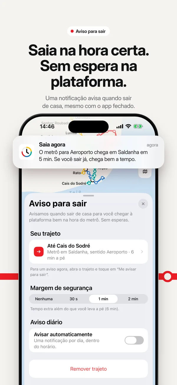Saia na hora certa. Sem espera na plataforma.